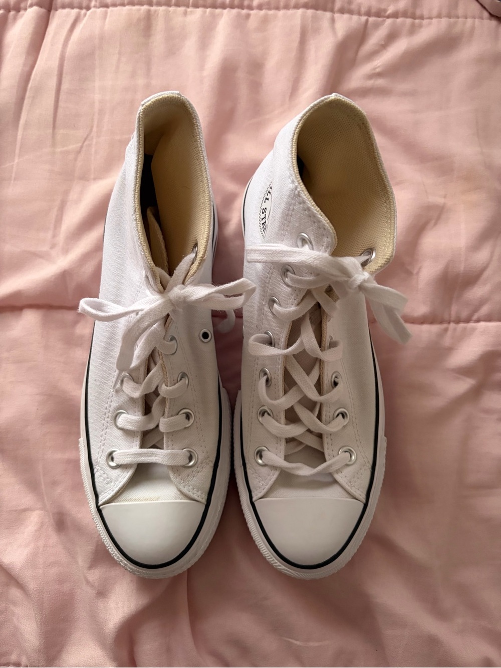White Platform Converse